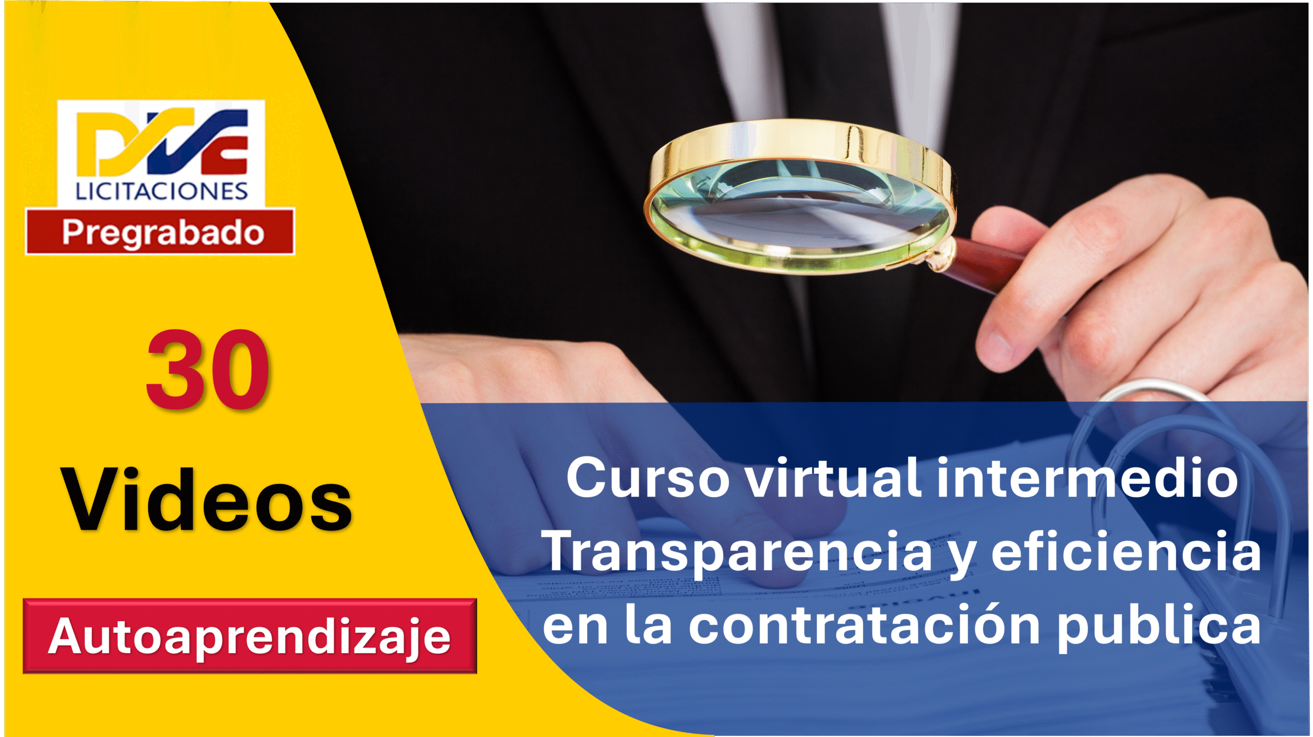 Curso virtual intermedio Transparencia y eficiencia en la contratación publica – Pregrabado
