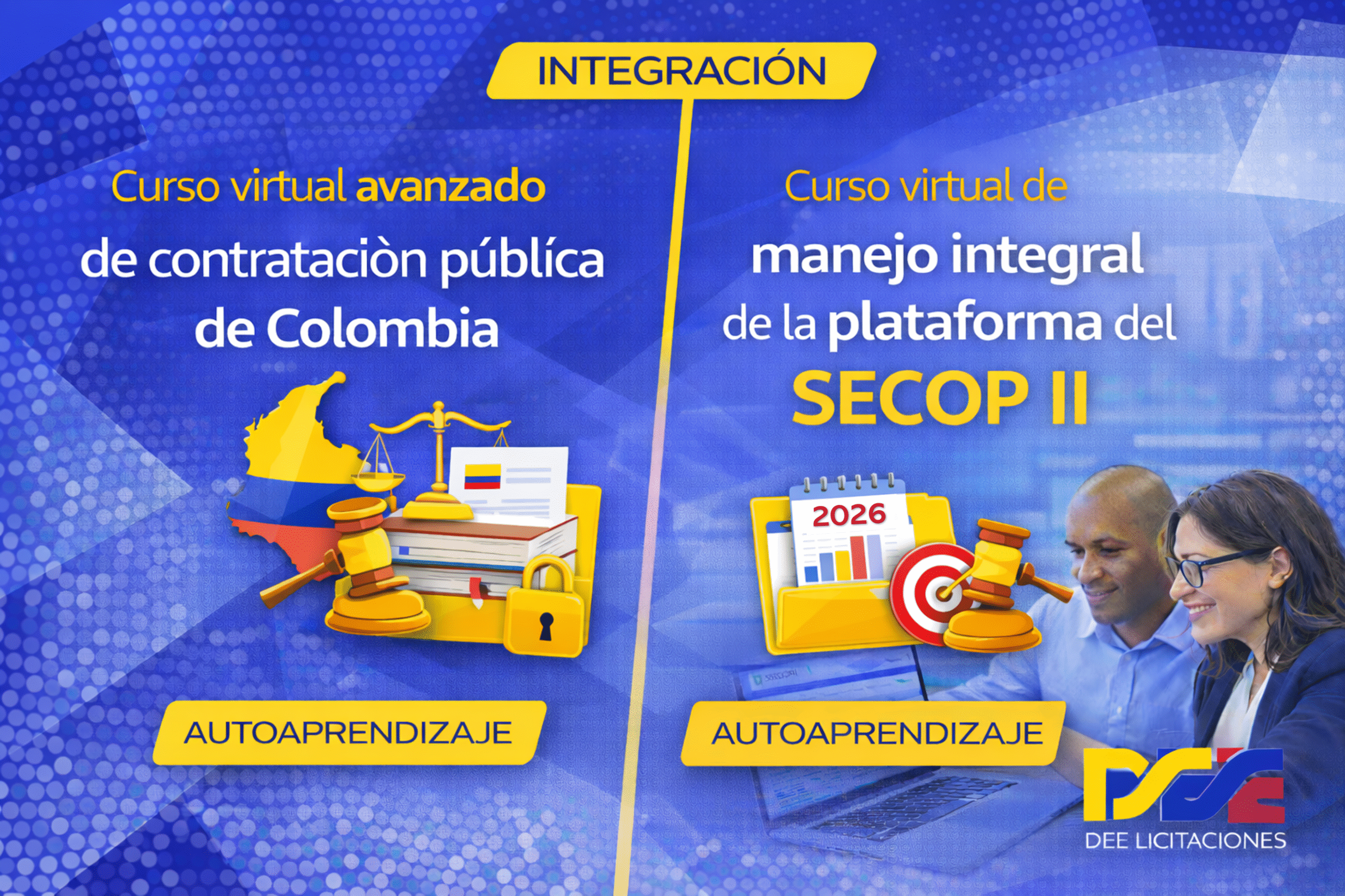 Integración Curso virtual avanzado de CPC autoaprendizaje y el Curso virtual manejo integral plataforma SECOP II