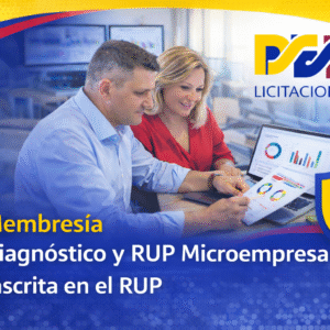 Membresía Diagnóstico y Renovacion del RUP microempresa inscrita en el RUP. Para grupo empresarial dueño de 3 Mipymes Microempresas