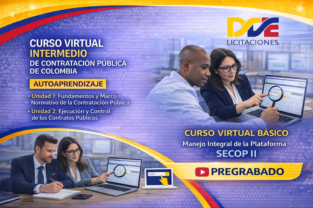 integración 2 CURSOS: intermedio de Contratacion publica y basico de SECOP II