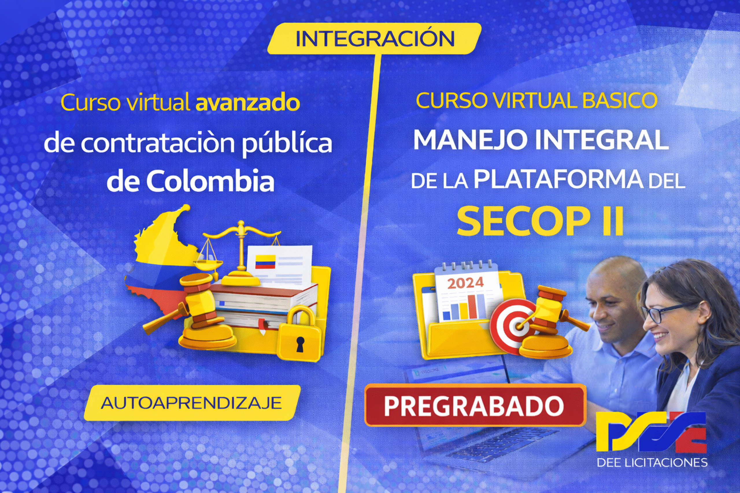 Integración Curso virtual avanzado de CPC autoaprendizaje y el Curso virtual manejo integral plataforma SECOP II