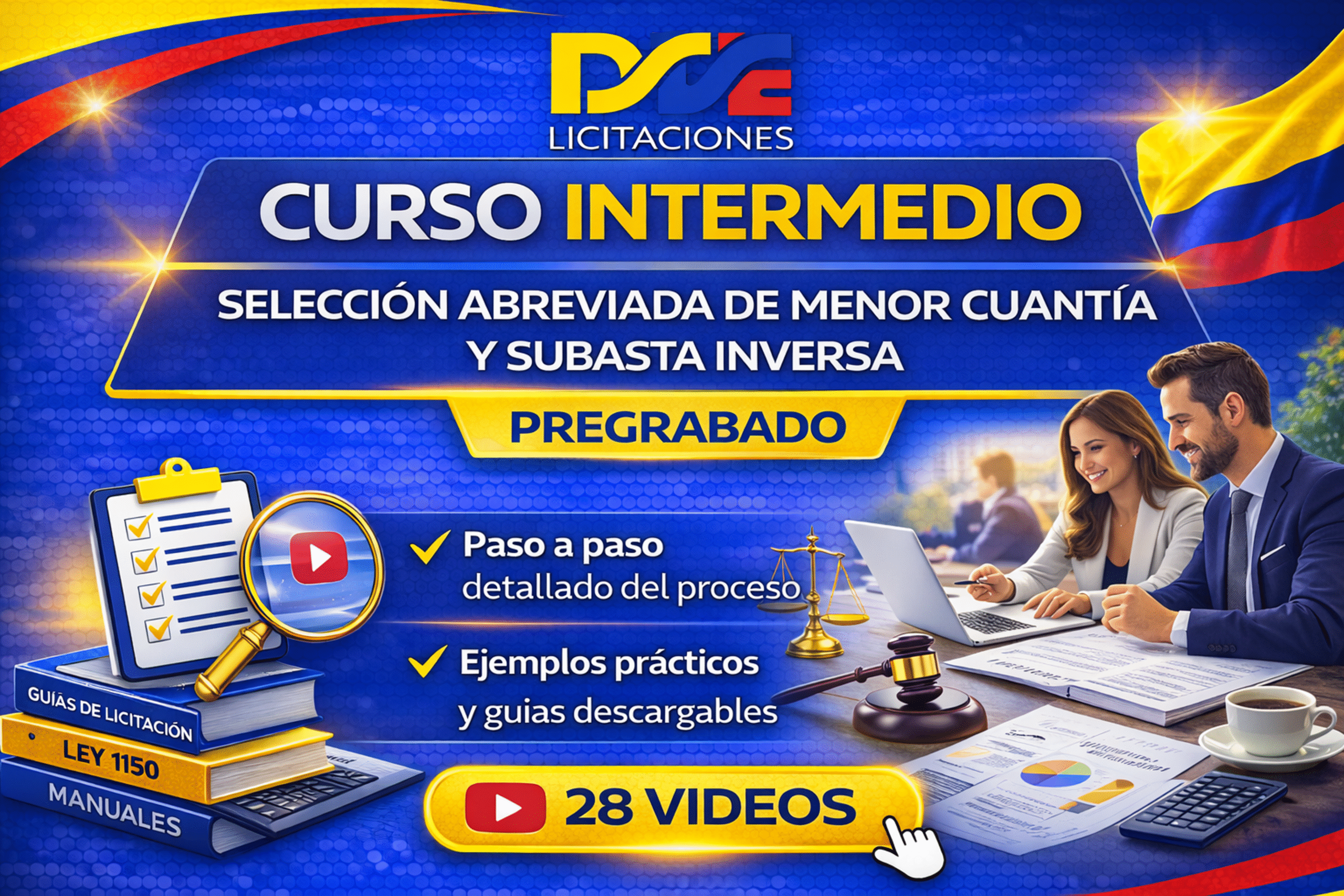 Curso virtual intermedio selección abreviada de menor cuantía y subasta inversa – Pregrabado