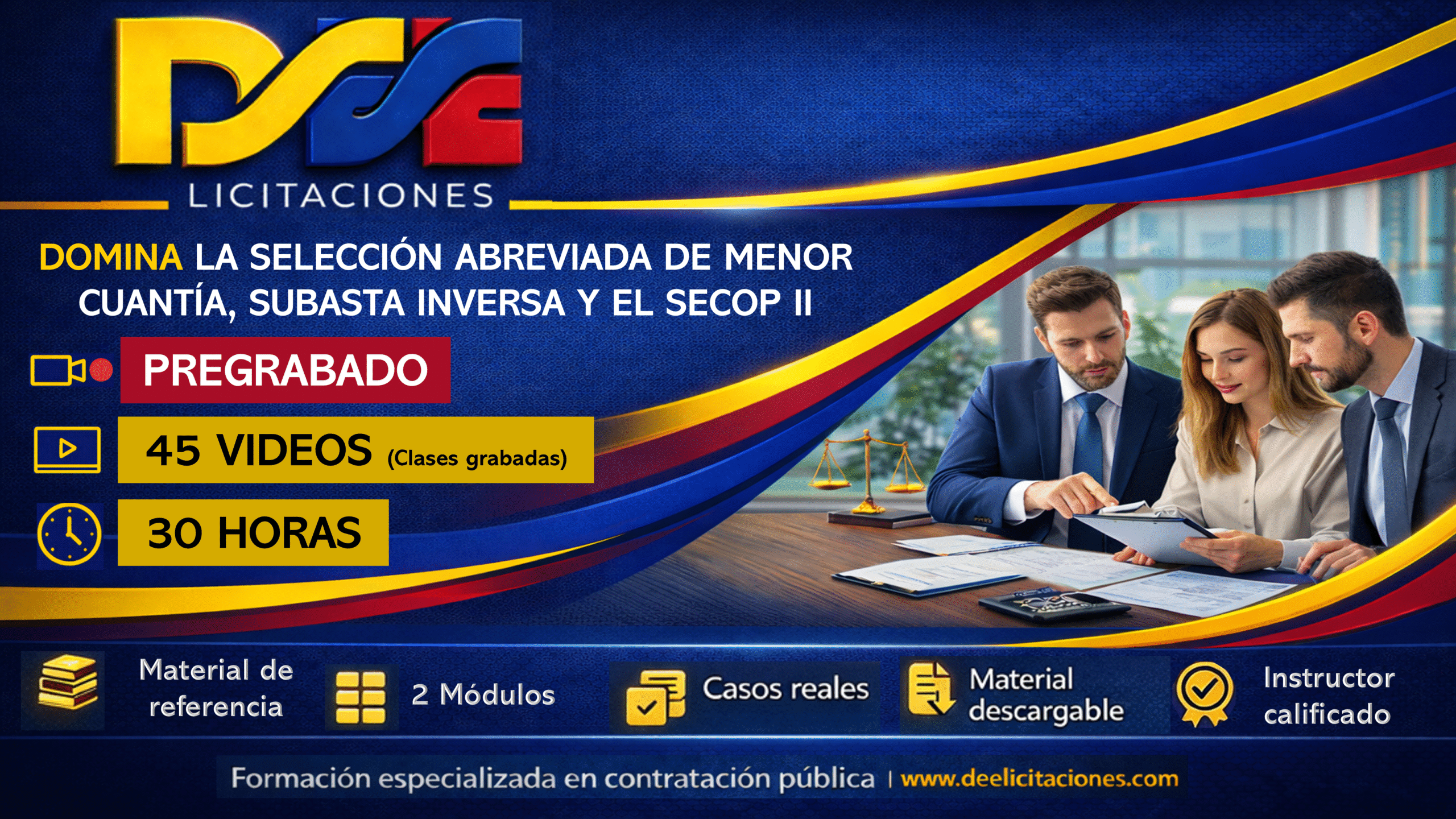 Domina la selección abreviada de menor cuantía, subasta inversa y el SECOP II
