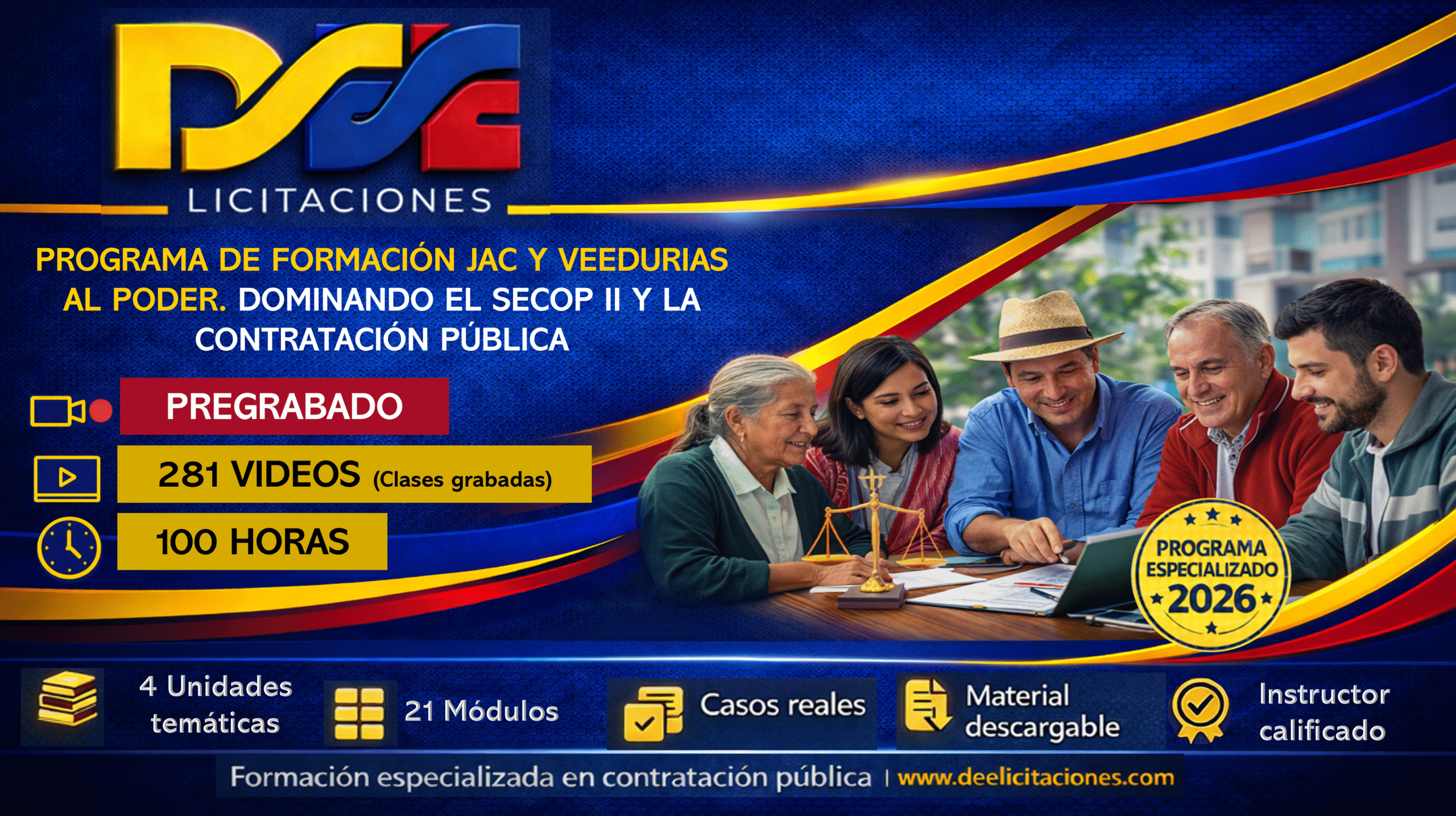Programa de Formación JAC y Veedurias al poder. Dominando el SECOP II y la contratación pública