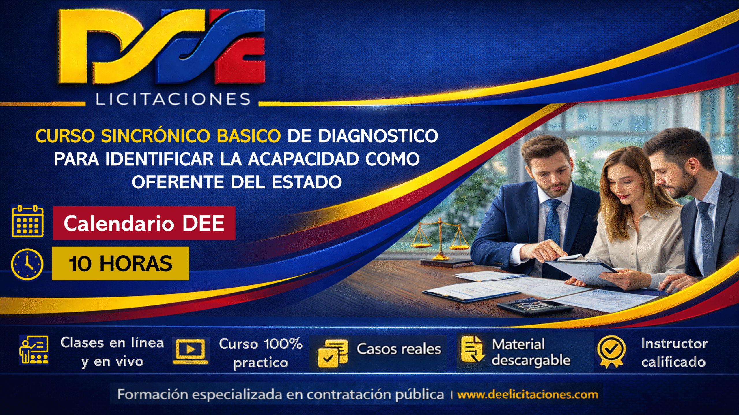 Curso sincrónico básico de diagnóstico para identificar la capacidad como futuro oferente. calendario DEE, dictado por instructor