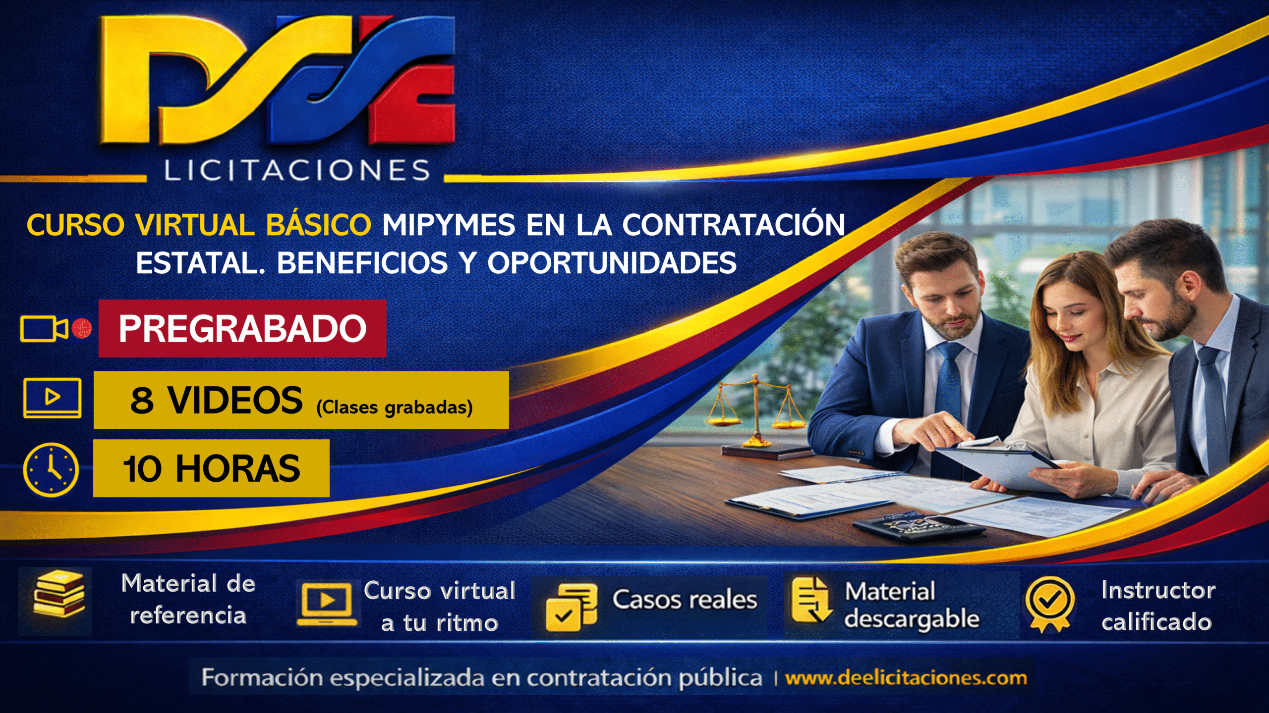 Curso virtual básico MiPymes en la Contratación Estatal. Beneficios y Oportunidades – Pregrabado