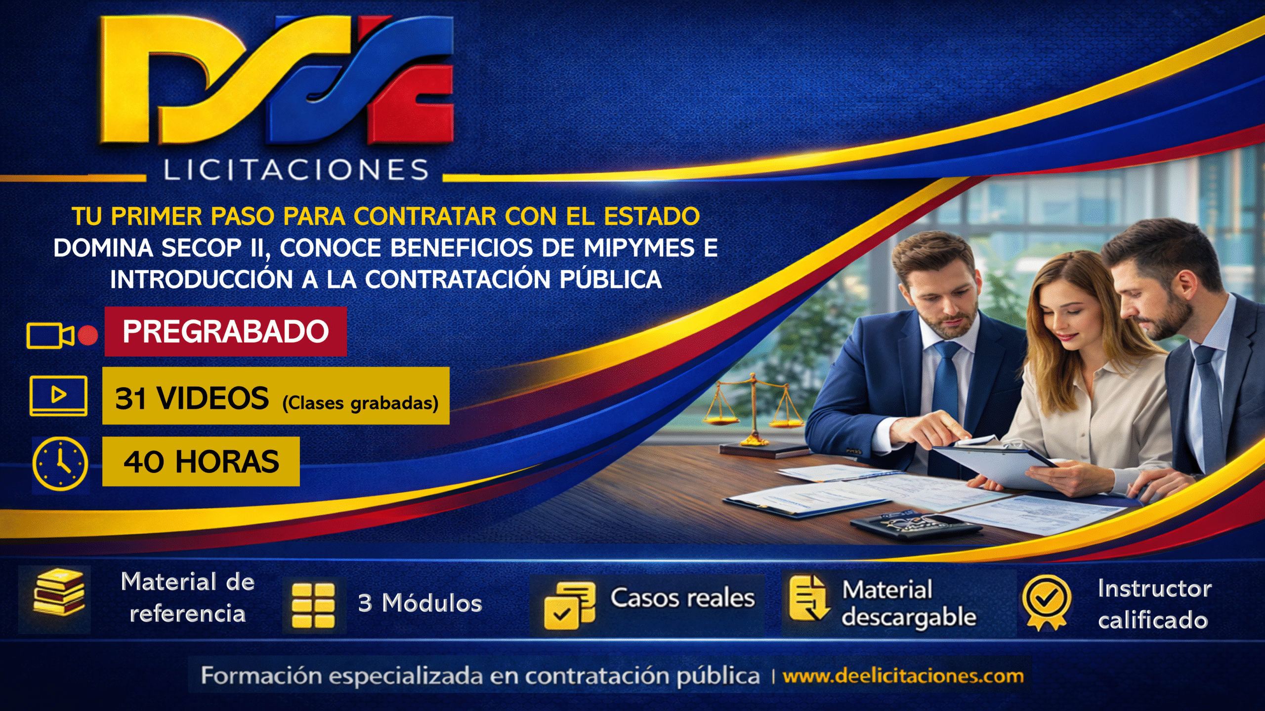 TU PRIMER PASO PARA CONTRATAR CON EL ESTADO. Domina SECOP II, conoce beneficios de MiPymes e introducción a la contratación pública