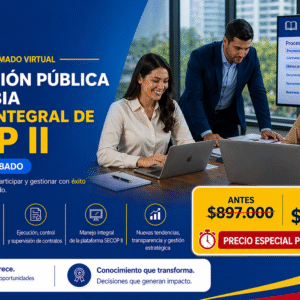 Diplomado virtual de Contratación Pública de Colombia y Dominio Integral de SECOP II - 120 horas