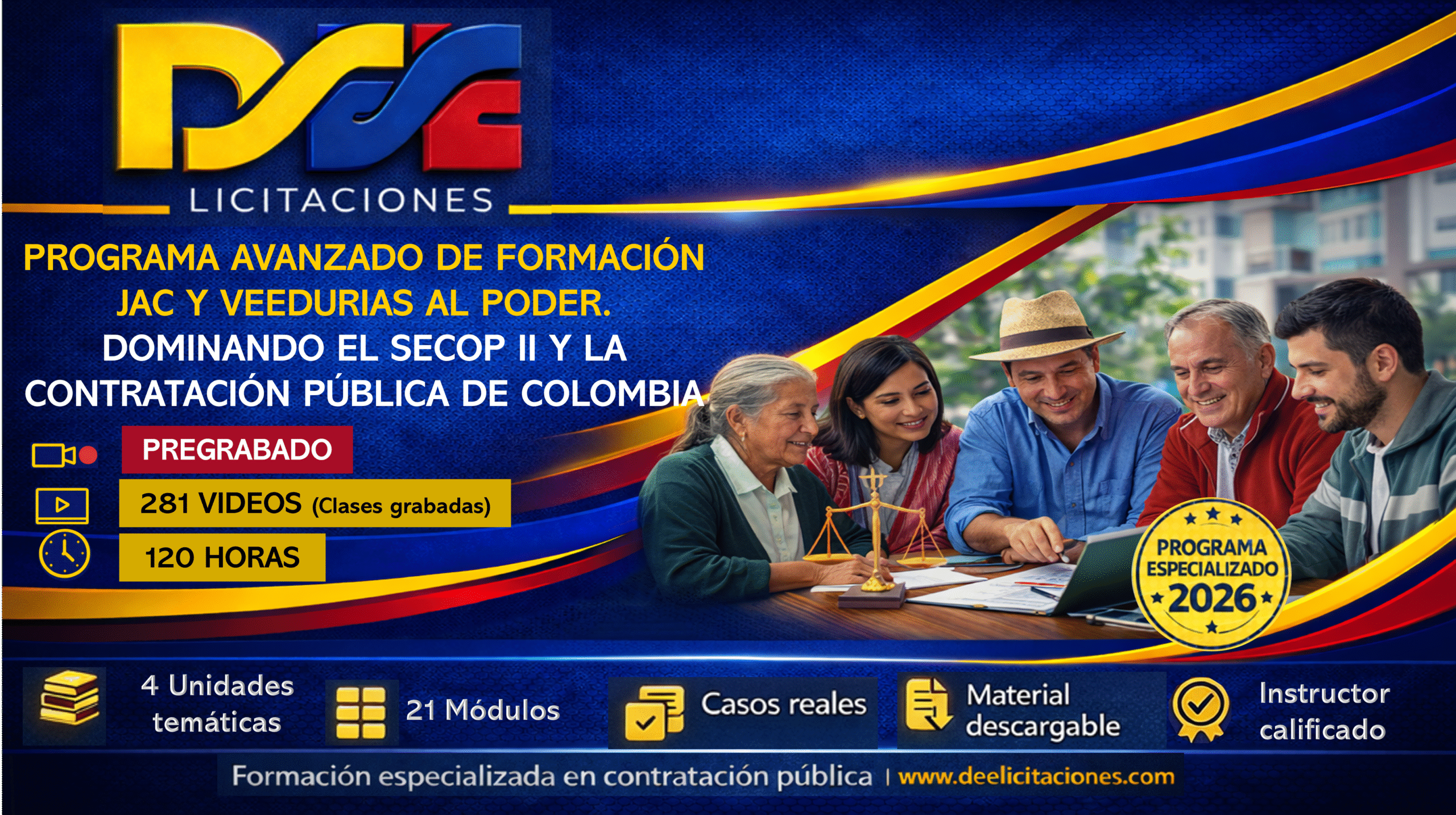 Programa avanzado de Formación JAC y Veedurias al poder. Dominando el SECOP II y la contratación pública