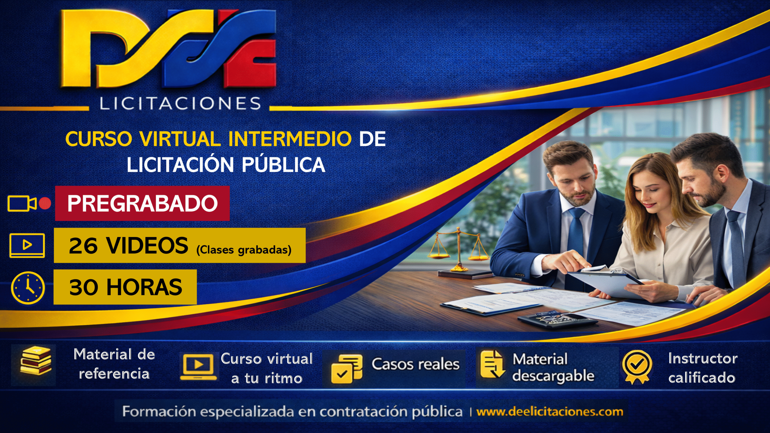 Curso virtual intermedio de Licitación Pública. Intensidad 30 horas – Pregrabado