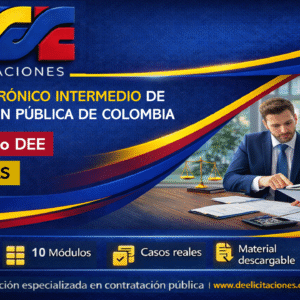Curso sincrónico intermedio de contratación pública de Colombia, calendario DEE, dictado por instructor
