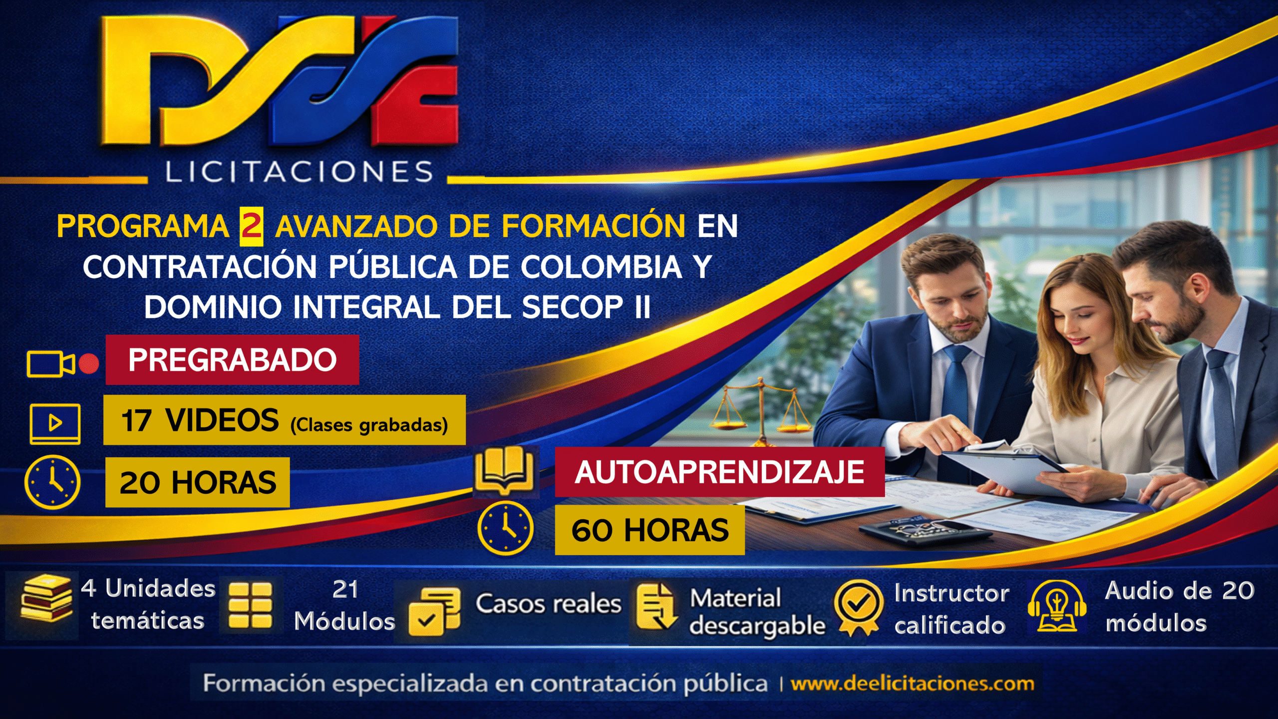 Programa 2 Avanzado de formación Avanzado en Contratación Pública de Colombia y Dominio Integral de SECOP II