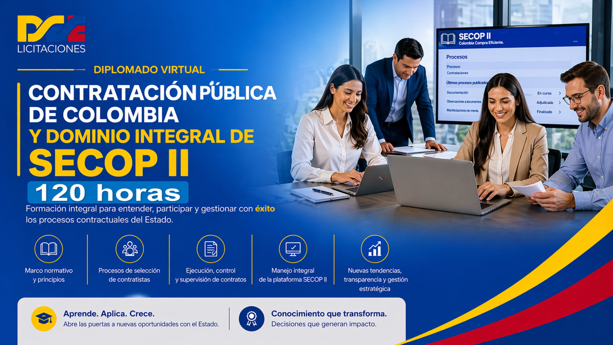 Diplomado virtual de Contratación Pública de Colombia y Dominio Integral de SECOP II – 120 horas